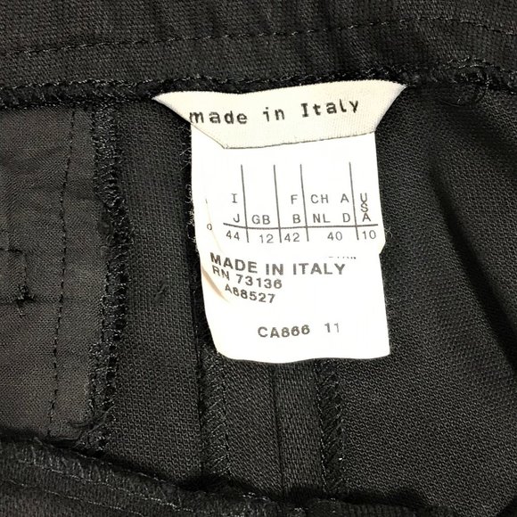 Max & Co. Black Zip Up Chino Trouser Pants Made in Italy Size 10 - Picture 4 of 7